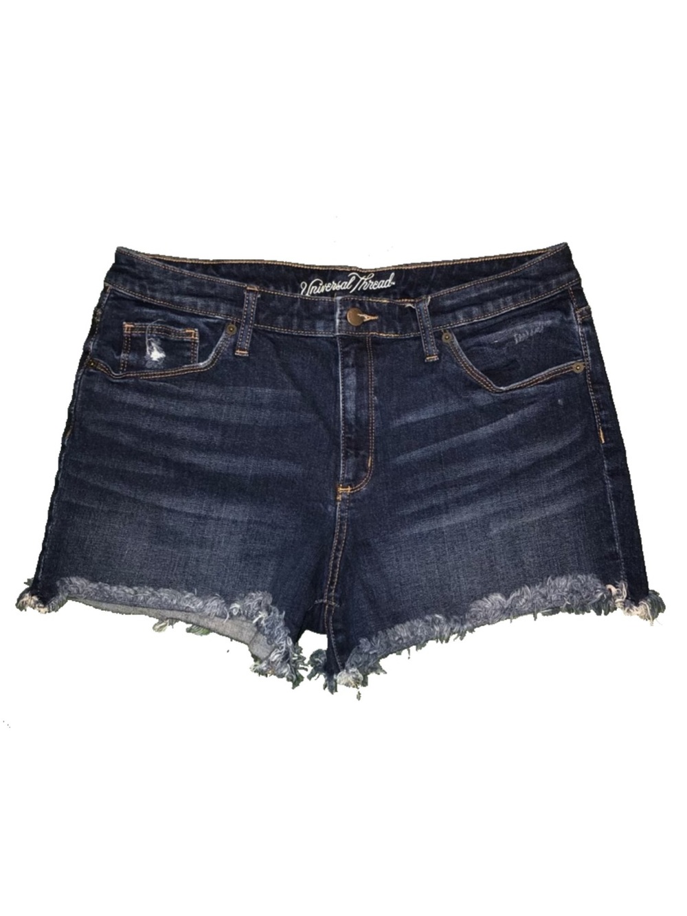 Universal Thread Dark Denim Cutoff High Rise Shortie